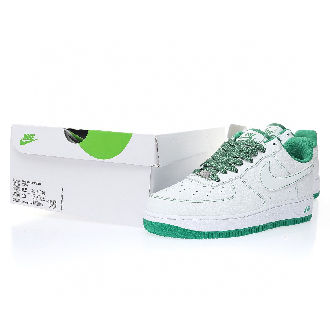 Nike Air Force 1 “皮革白深綠3M天使反光”