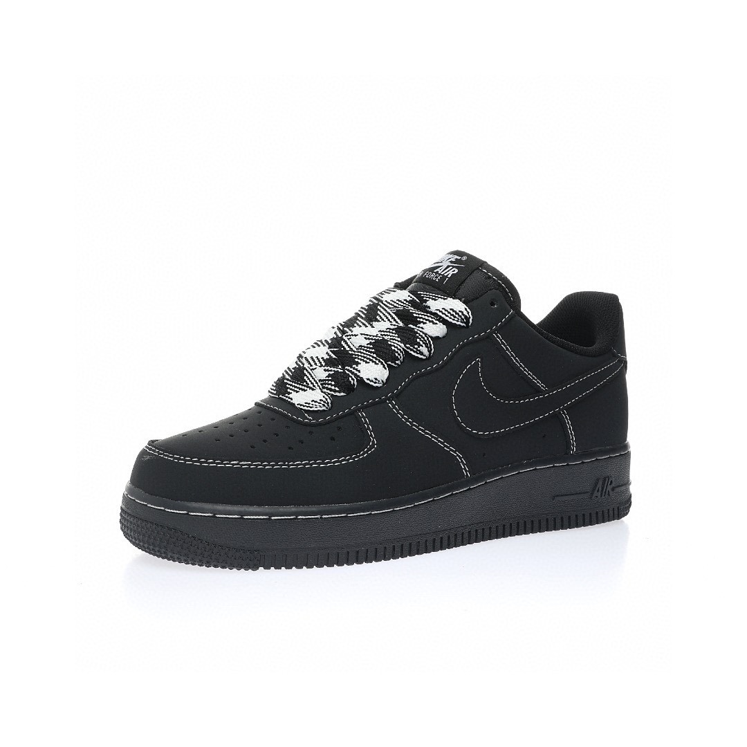 Nike Air Force 1 “黑武士白縫線倒鉤小倒鉤”