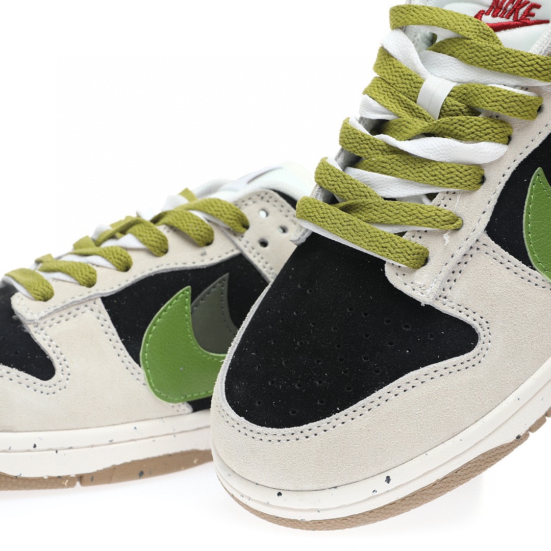 Dunk Low “淺灰黑橄欖綠三槓刺繡雙鉤”