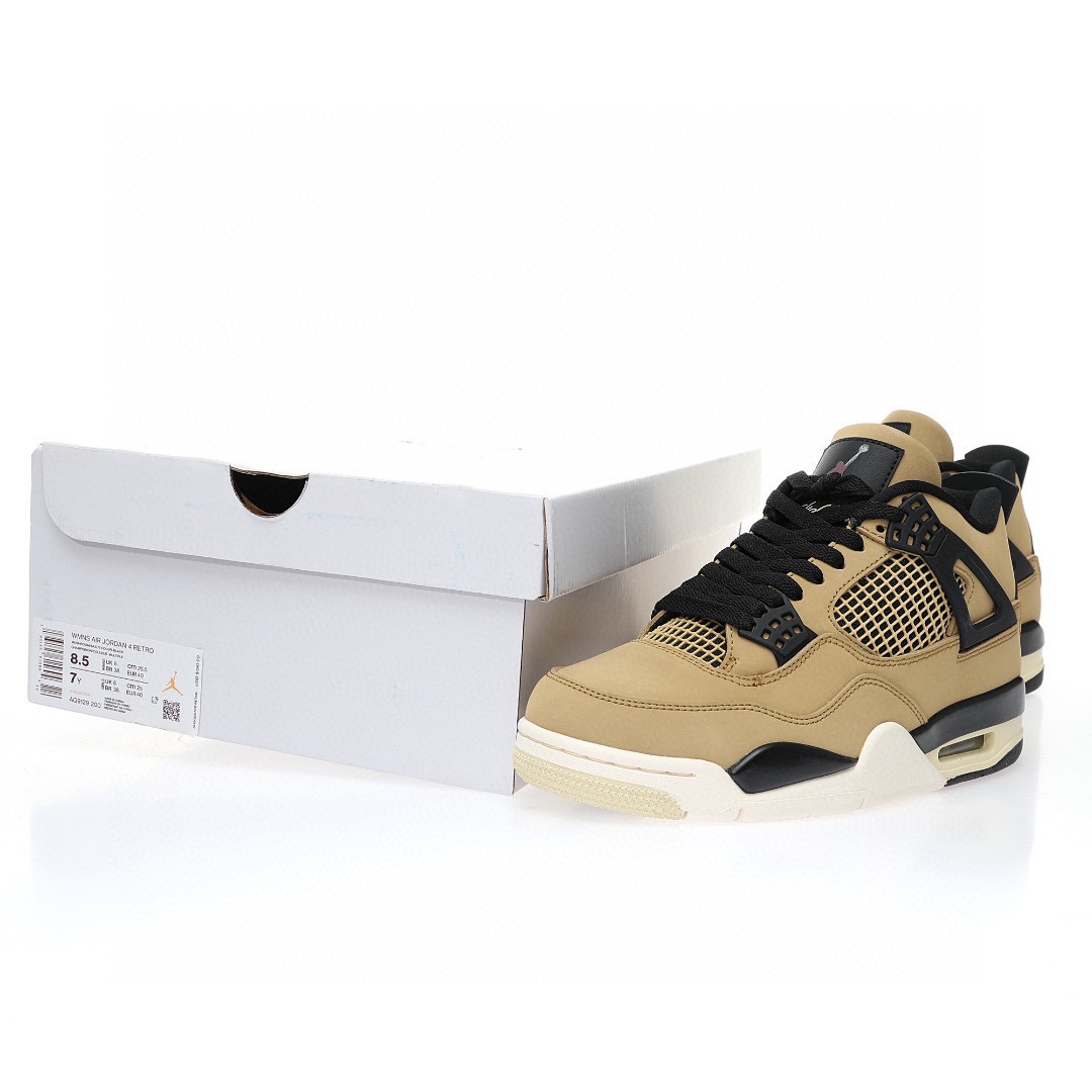 Nike Wmms Air Jordan 4 Retro"Mushroom"菇软木塞珍珠奶茶
