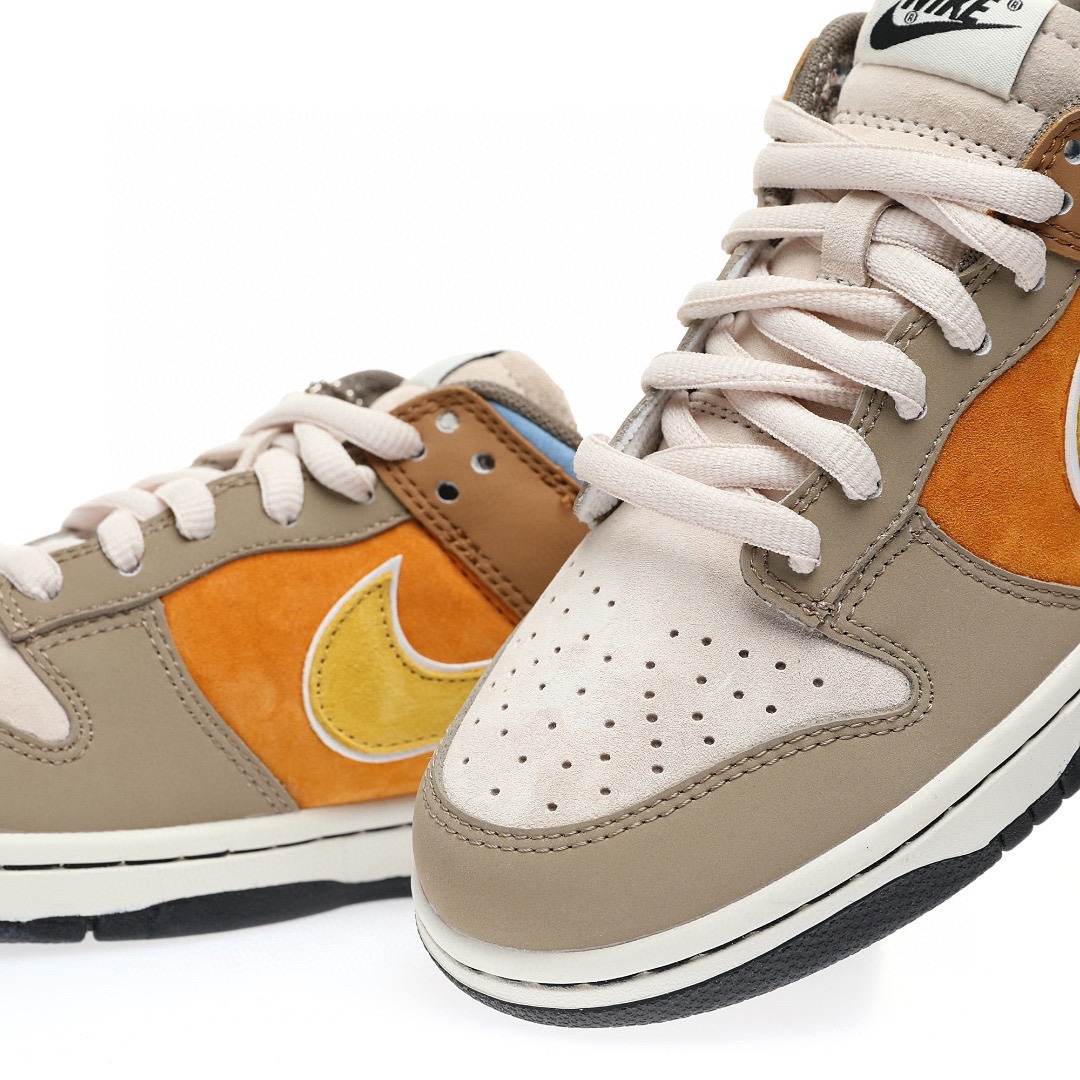 Dunk Low “摩卡棕橙黃”