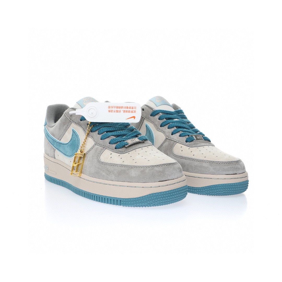 Nike Air Force 1 “麂皮深灰湖水藍”