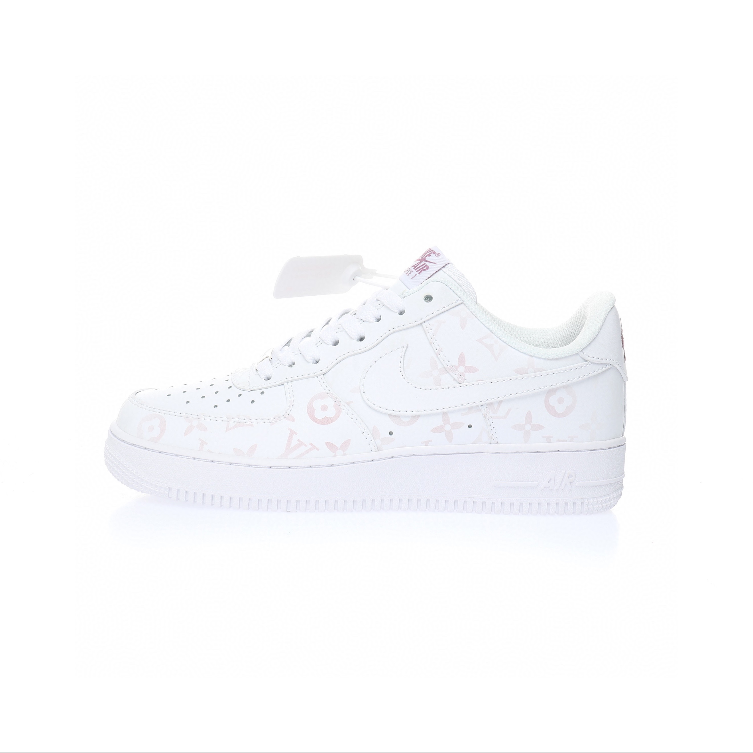變色！Nike Air Force 1 “白黑淺粉LV老花光變紫外線”