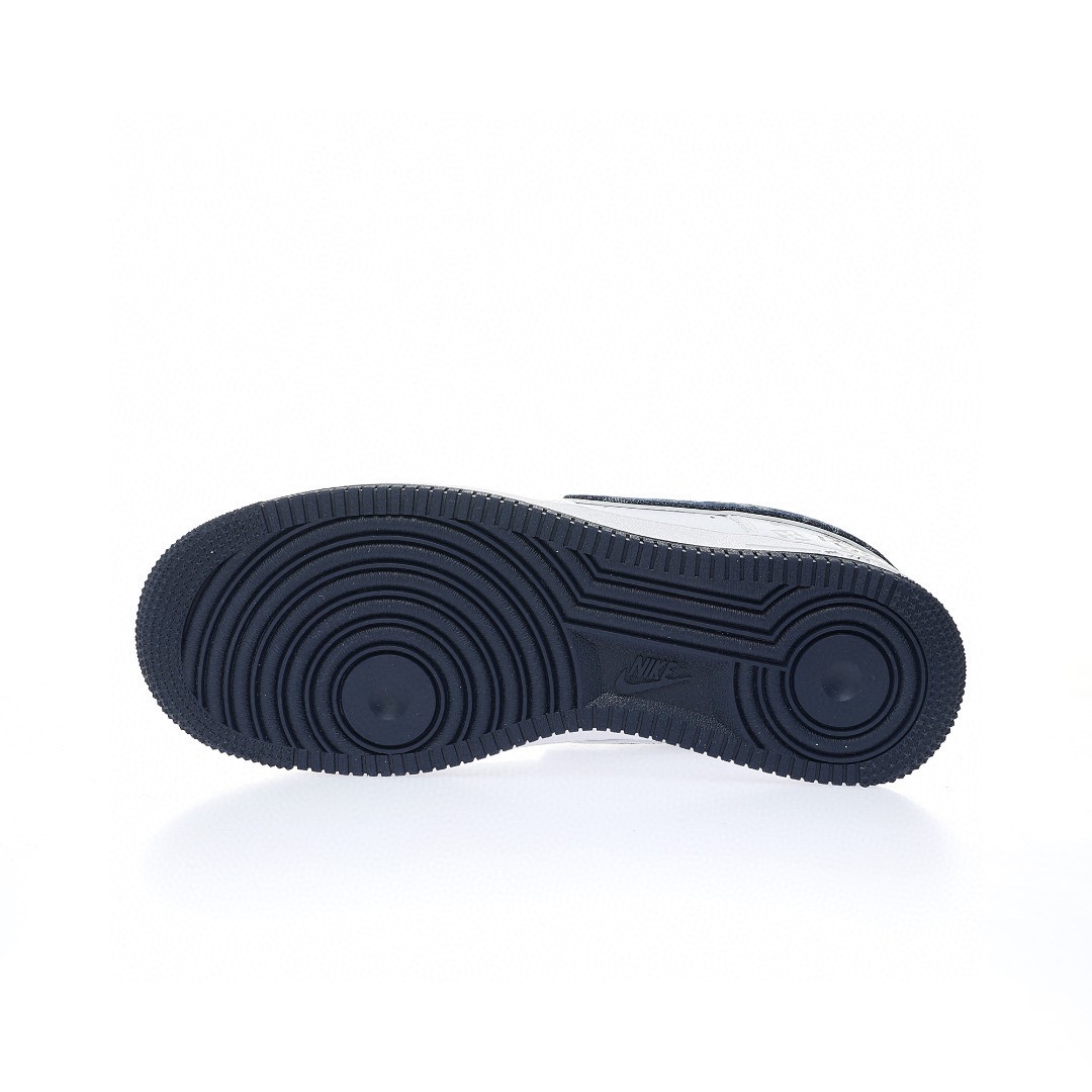 Louis Vuitton x Nike Air Force 1 「皮革白牛仔深藍灰LV老花」