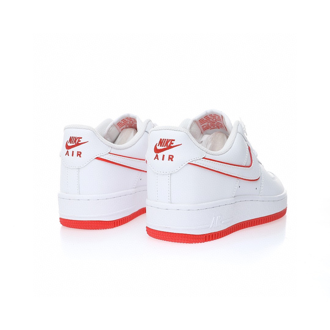 Nike Air Force 1 “皮革白紅疊鉤”