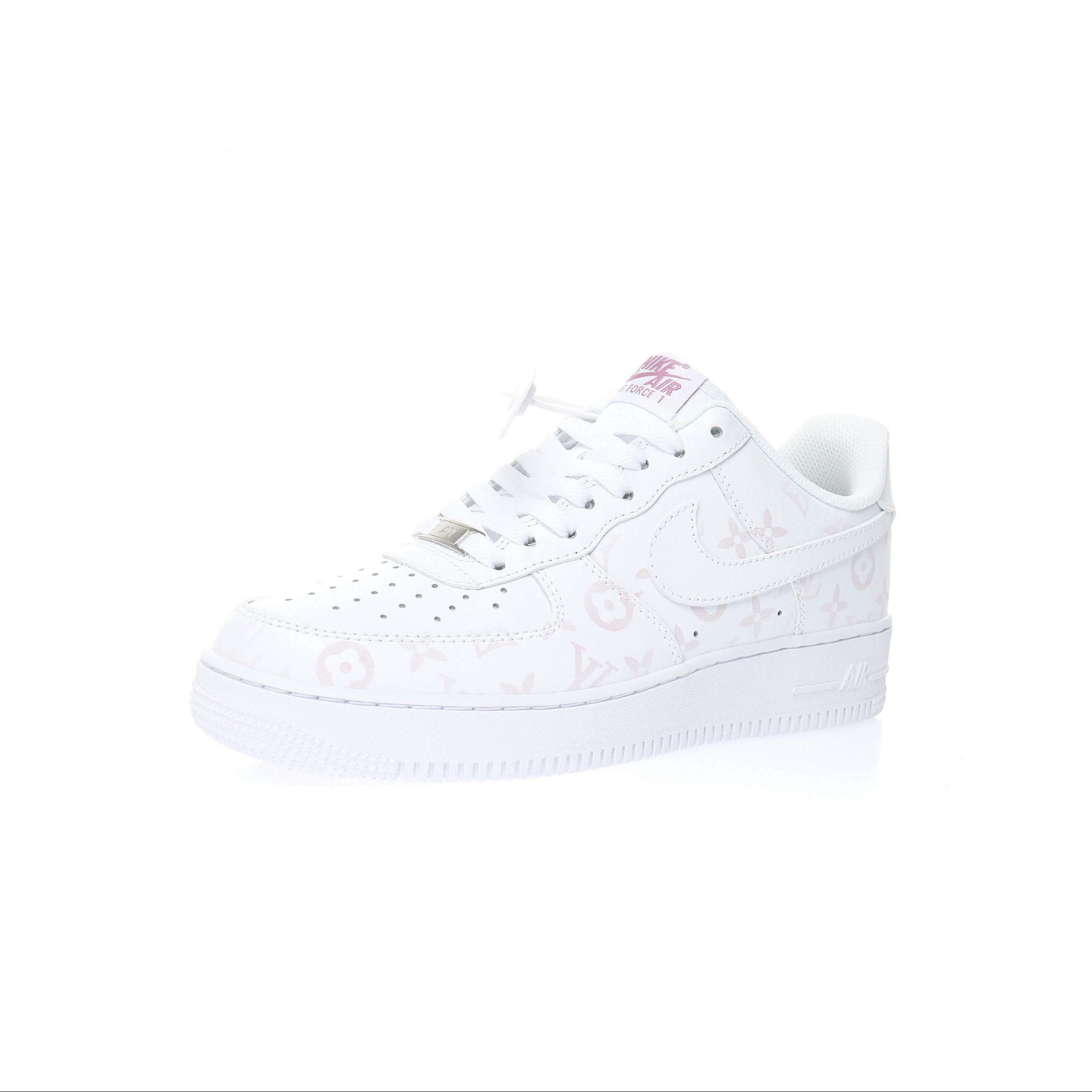 變色！Nike Air Force 1 “白黑淺粉LV老花光變紫外線”