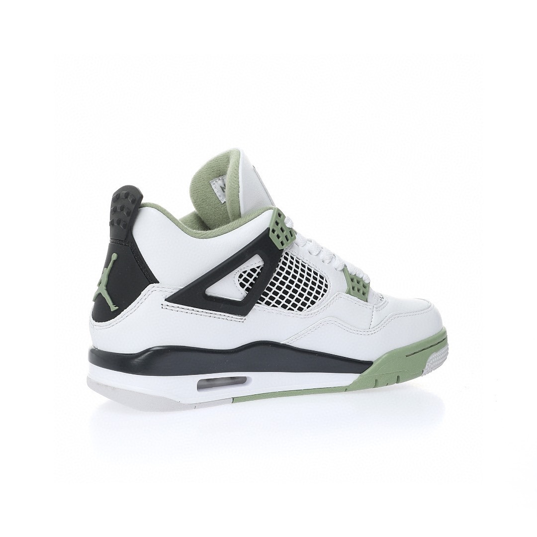 Nike Wmns Air Jordan 4 Retro"Oil Green/Seafoam 白黑綠鼠尾草