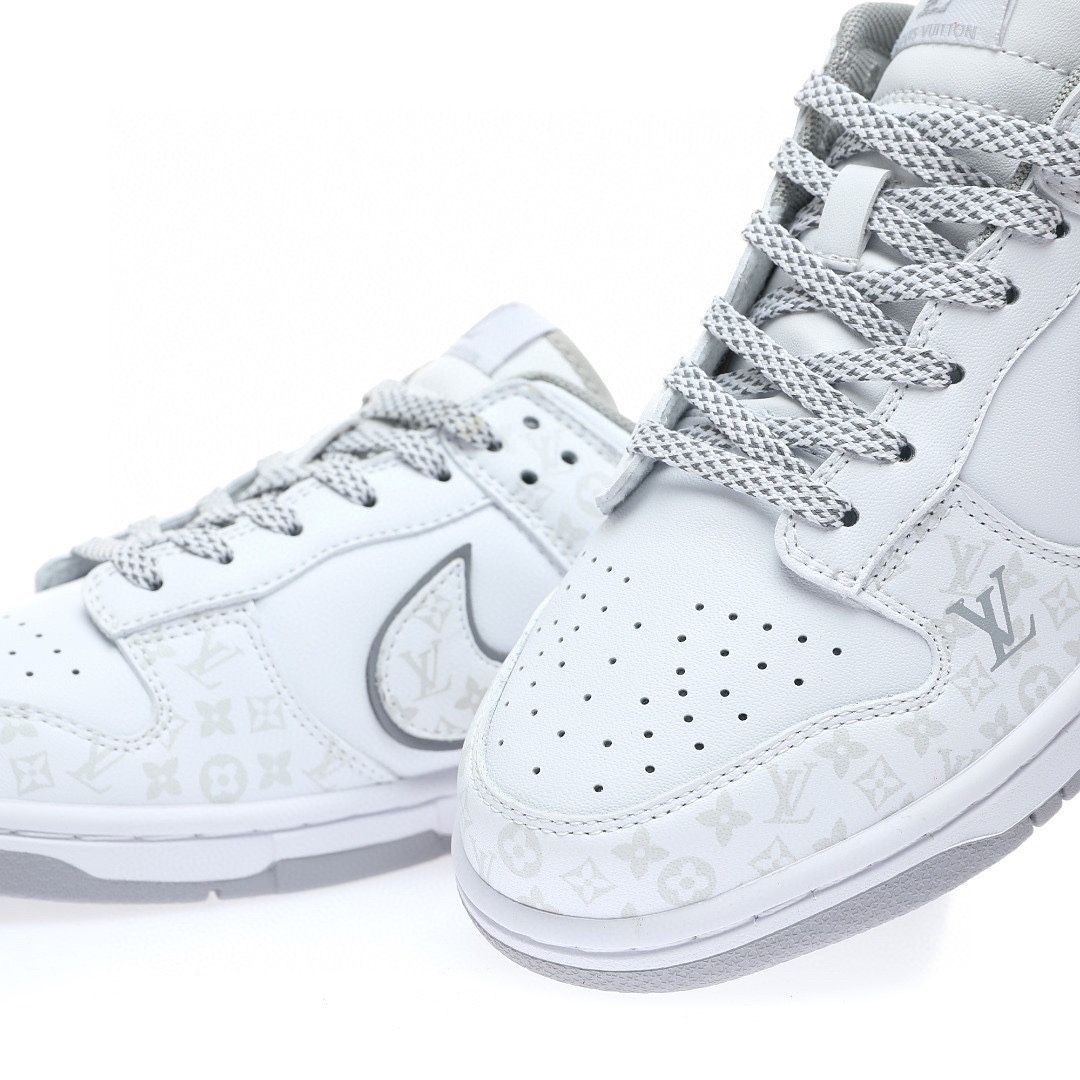 Dunk Low “皮革白灰LV老花”