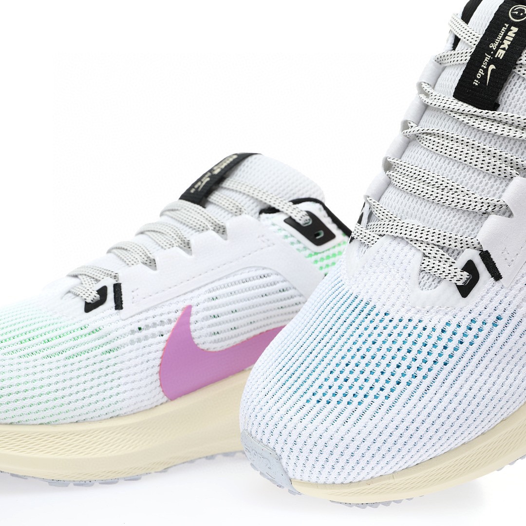 Nike Air Zoom Pegasus 40 Wide"White/Color"40代超級飛馬渦輪增壓馬拉松休閒運動慢跑鞋「網織白黑彩色鴛鴦鈎子」