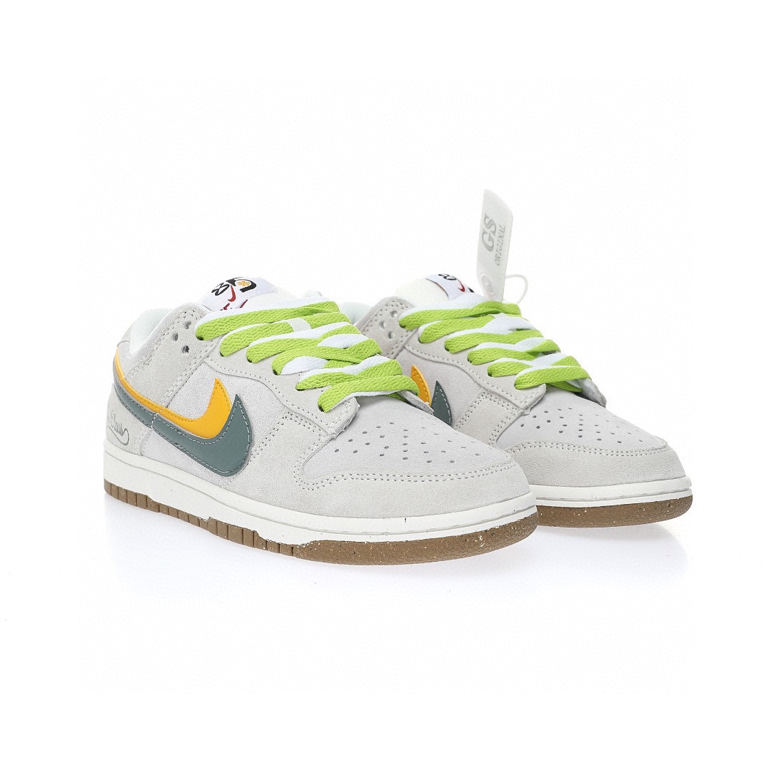 Dunk Low “麂皮淺灰黃雙鉤”