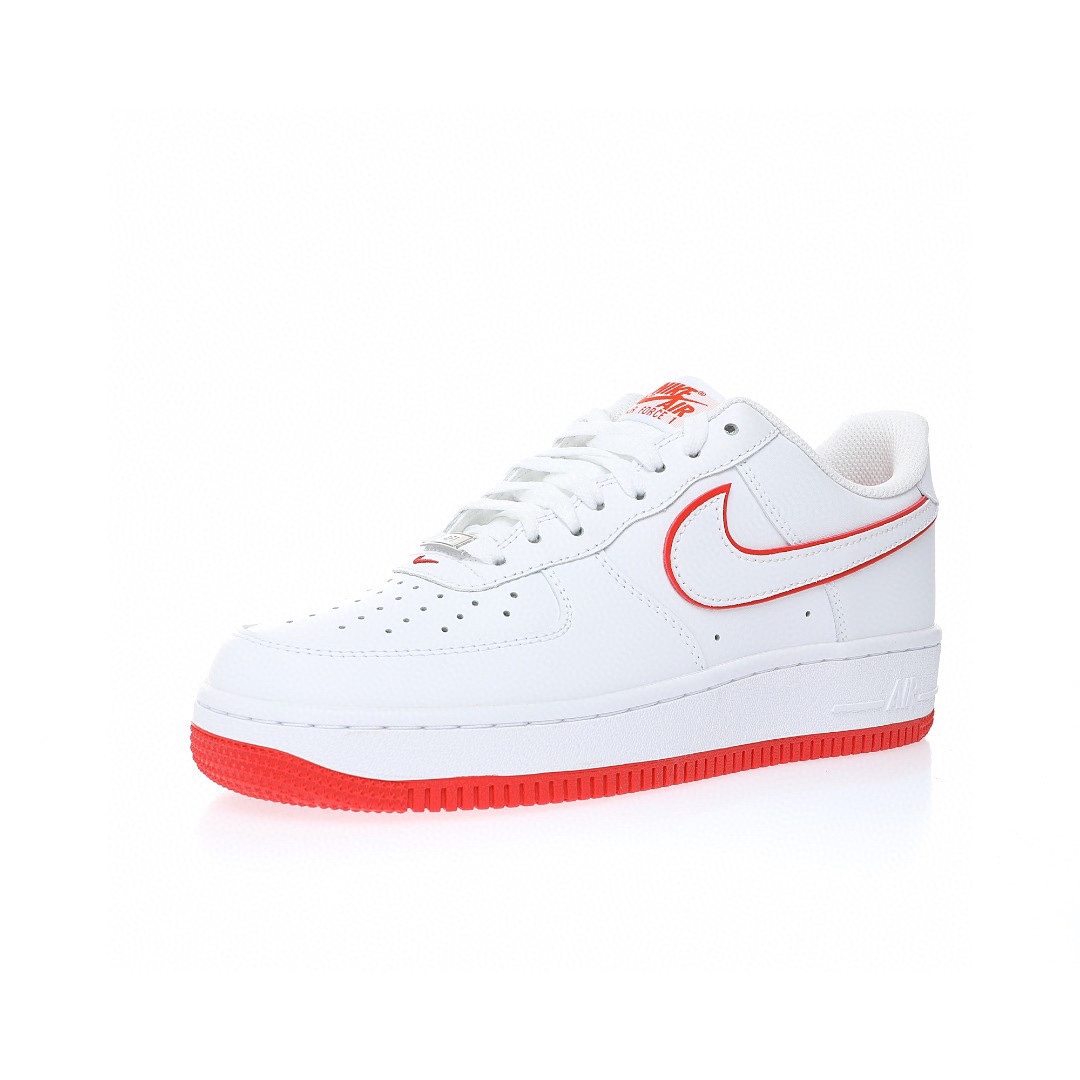Nike Air Force 1 “皮革白紅疊鉤”