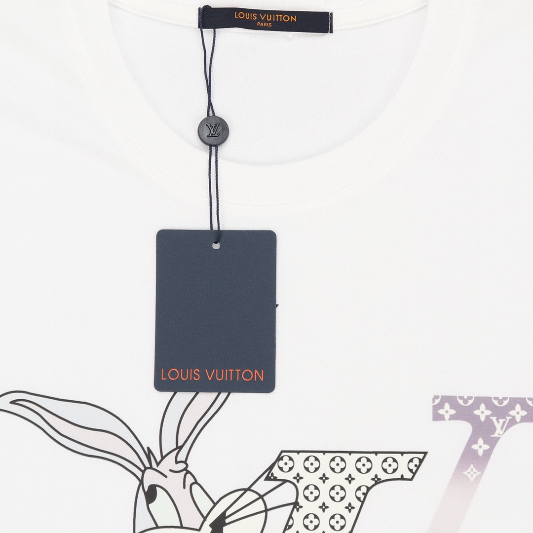 Louis Vuitton / LV路易威登卡通兔八哥印花字母T恤短袖