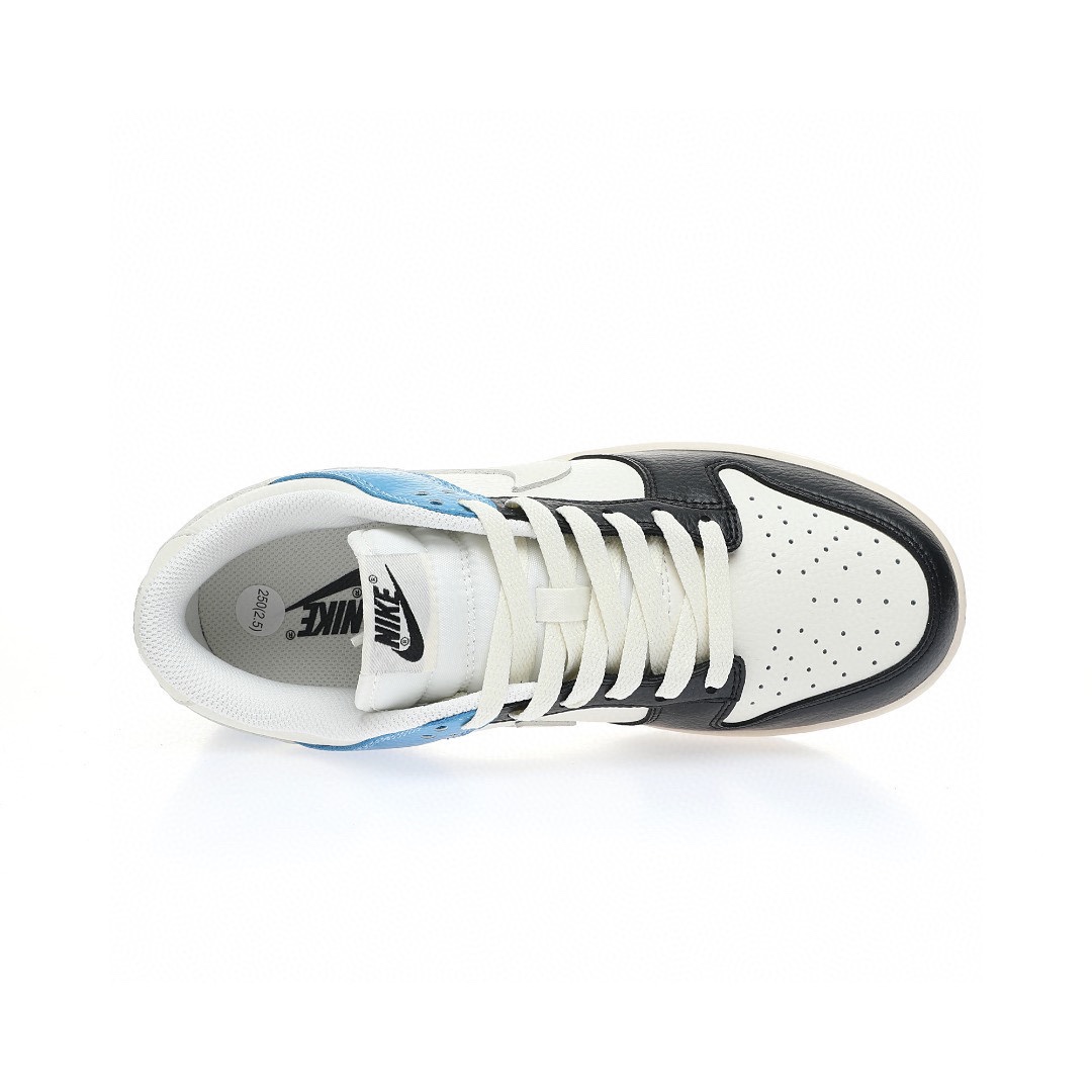 Dunk Low “拼接黑白藍小閃電”