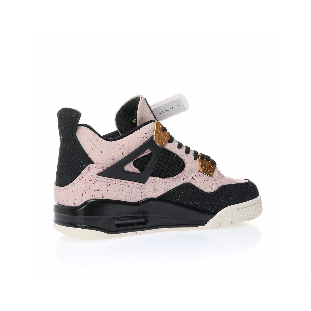 Nike Wmns Air Jordan 4 Retro"Silt Red 黑粉金扣熱熔岩大理石紋
