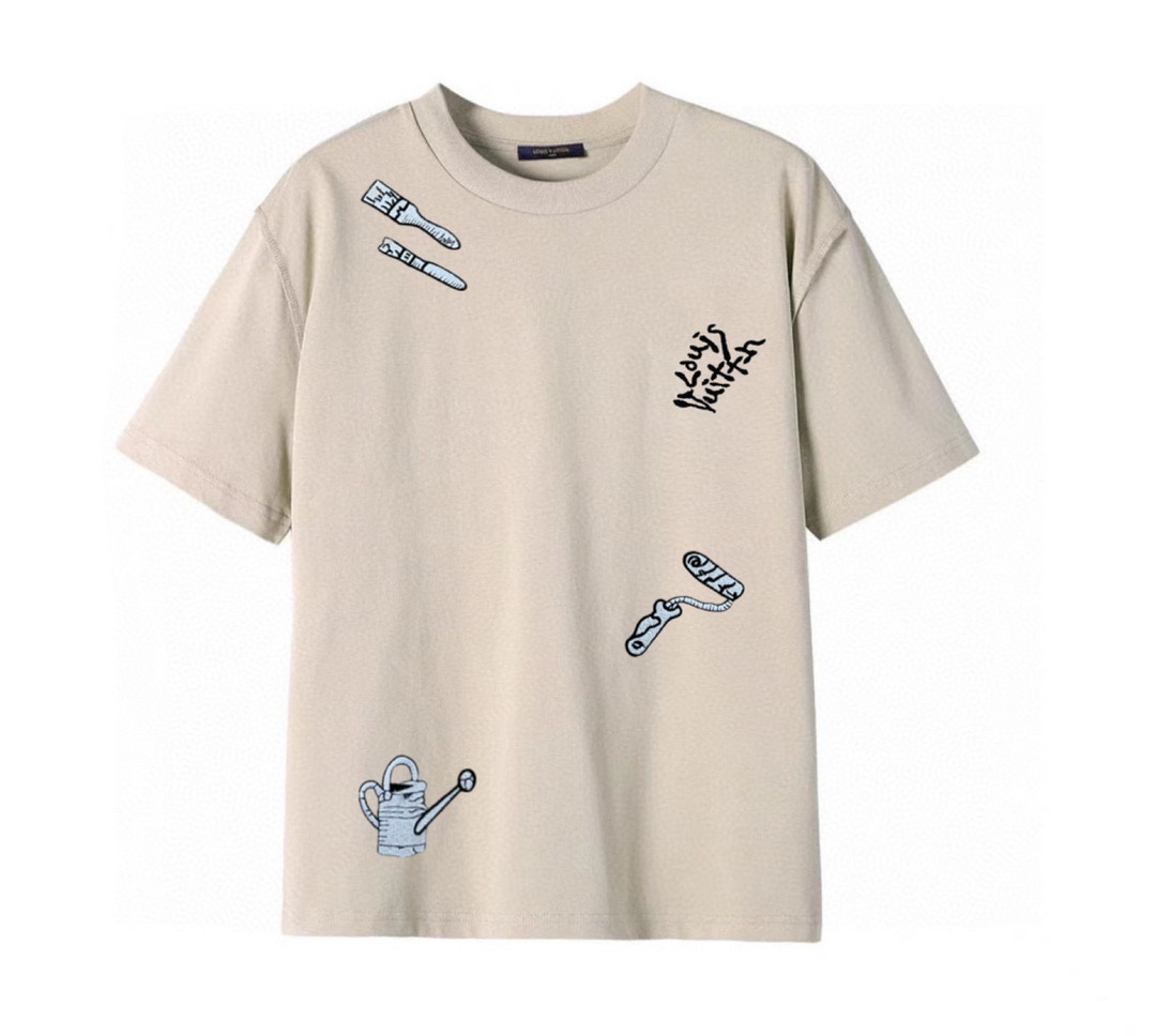 -Louis Vuitton/路易威登限定秀款园丁工具刺绣款短袖T恤