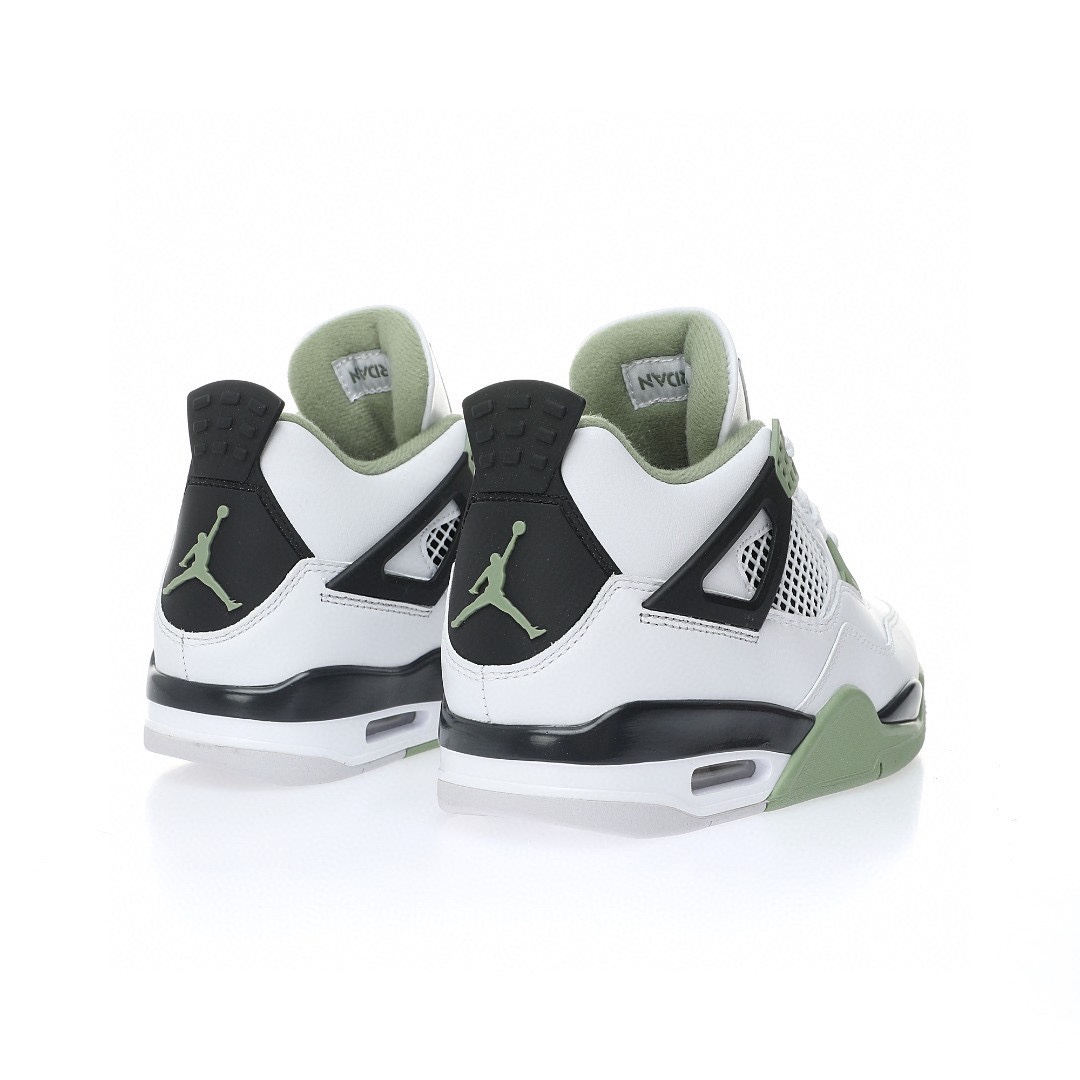 Nike Wmns Air Jordan 4 Retro"Oil Green/Seafoam 白黑綠鼠尾草