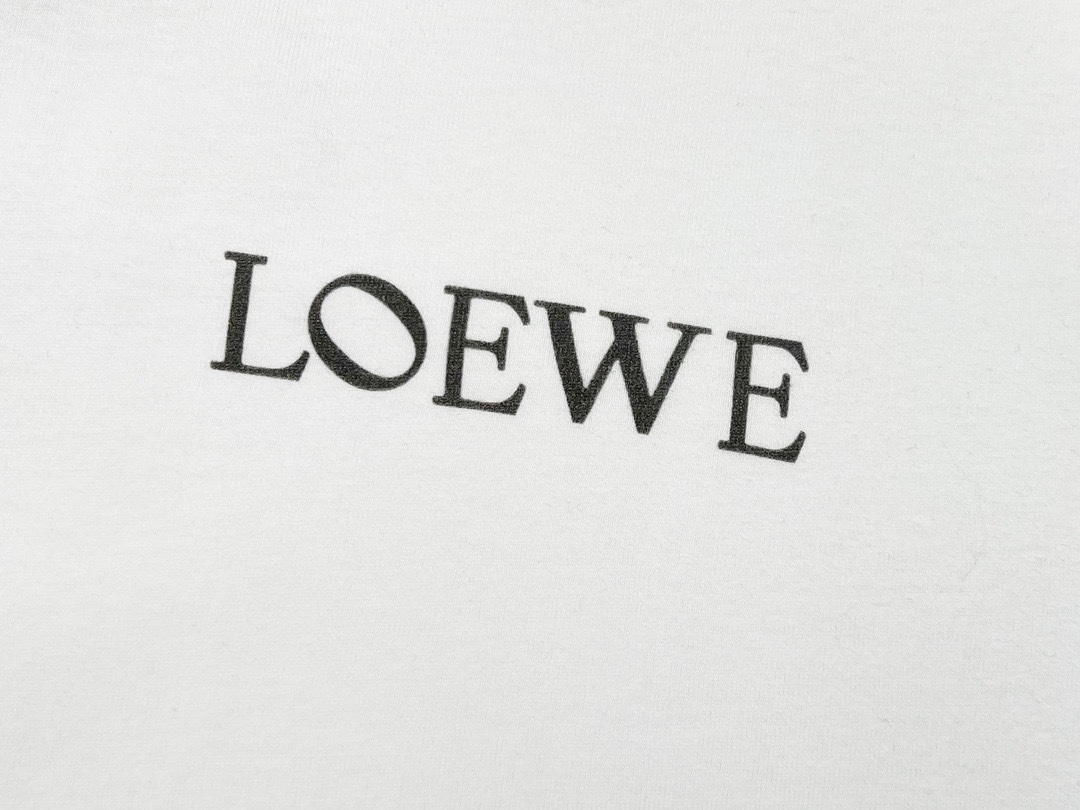 LOEWE/羅意威 23SS新款 龍貓logo圖案字母純色休閒短袖男T恤女