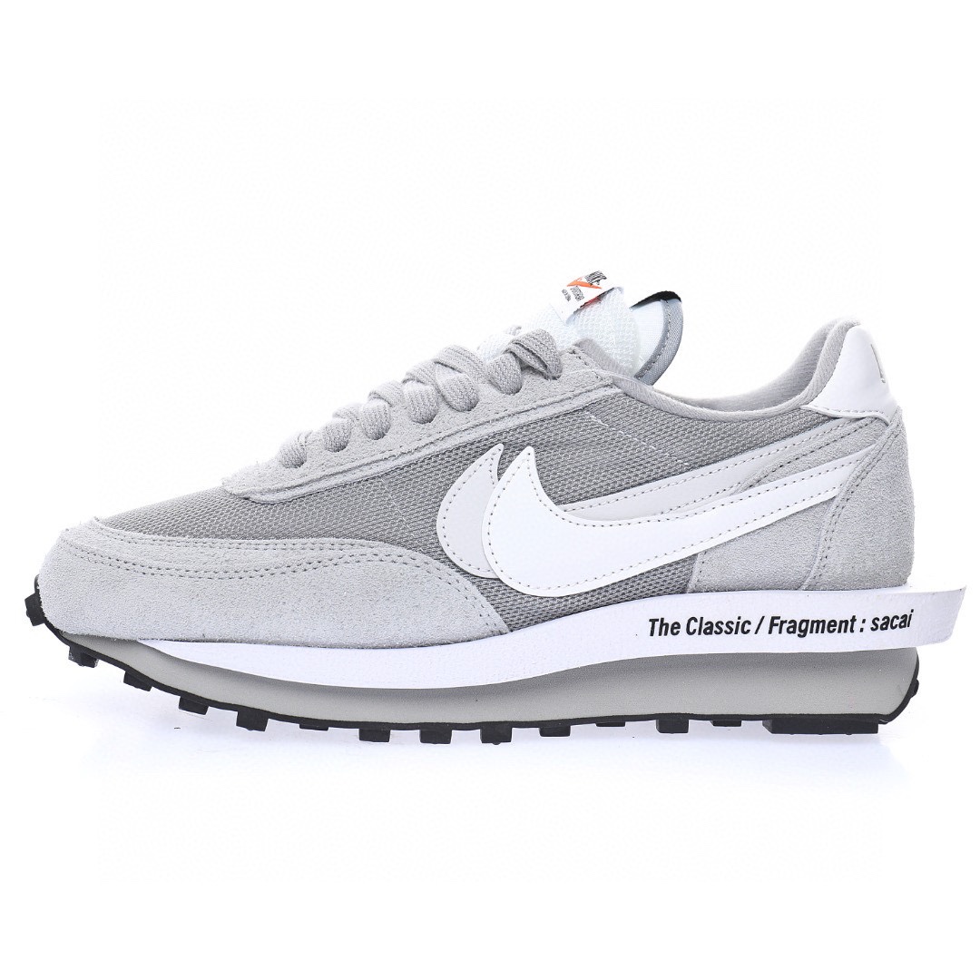 Fragment Design x Sacai x Nike LDWaffle"Wolf Grey"翻毛閃電元祖灰白雙鈎子