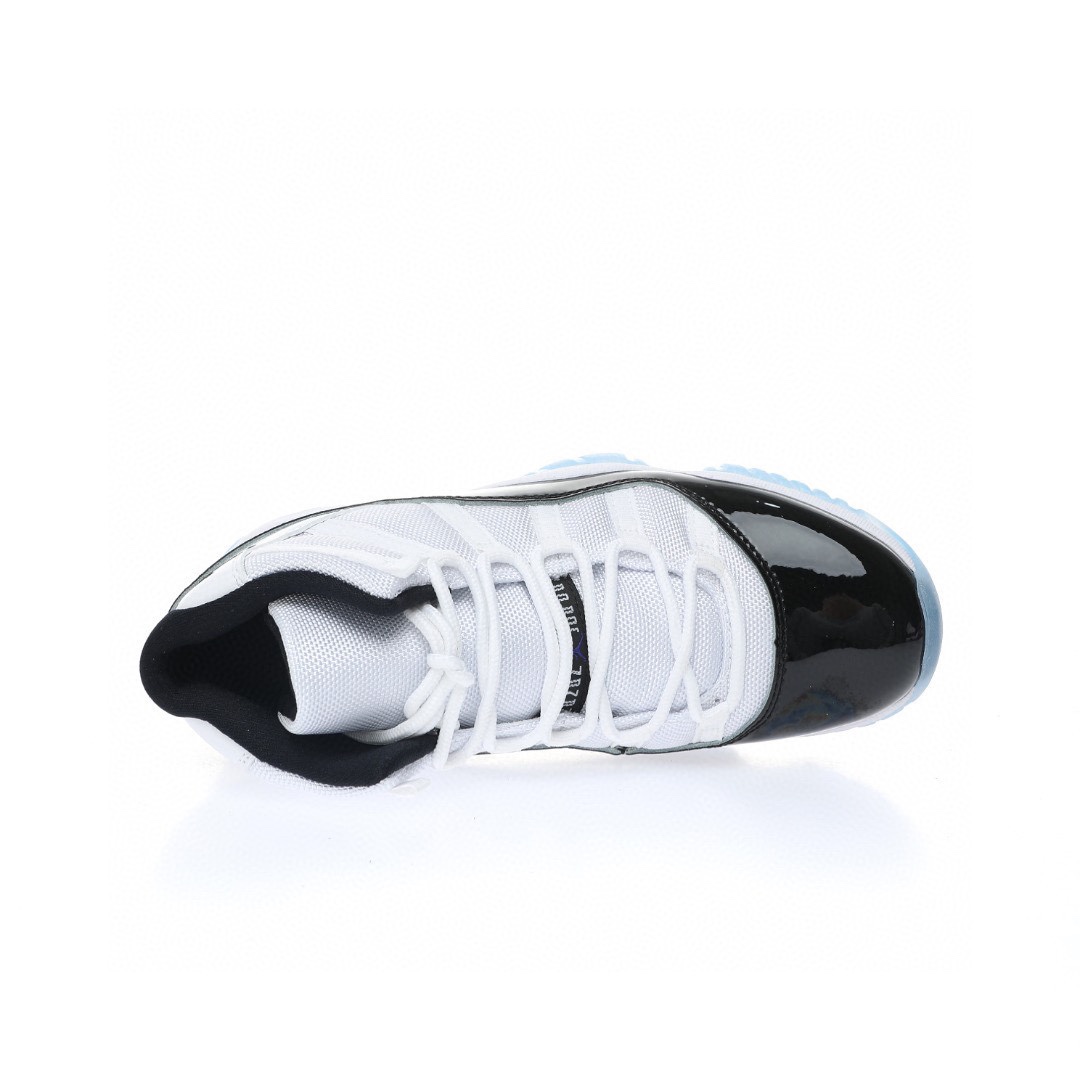 AJ11代邁克爾·喬丹高幫運動文化籃球鞋“OG康扣黑白冰藍”