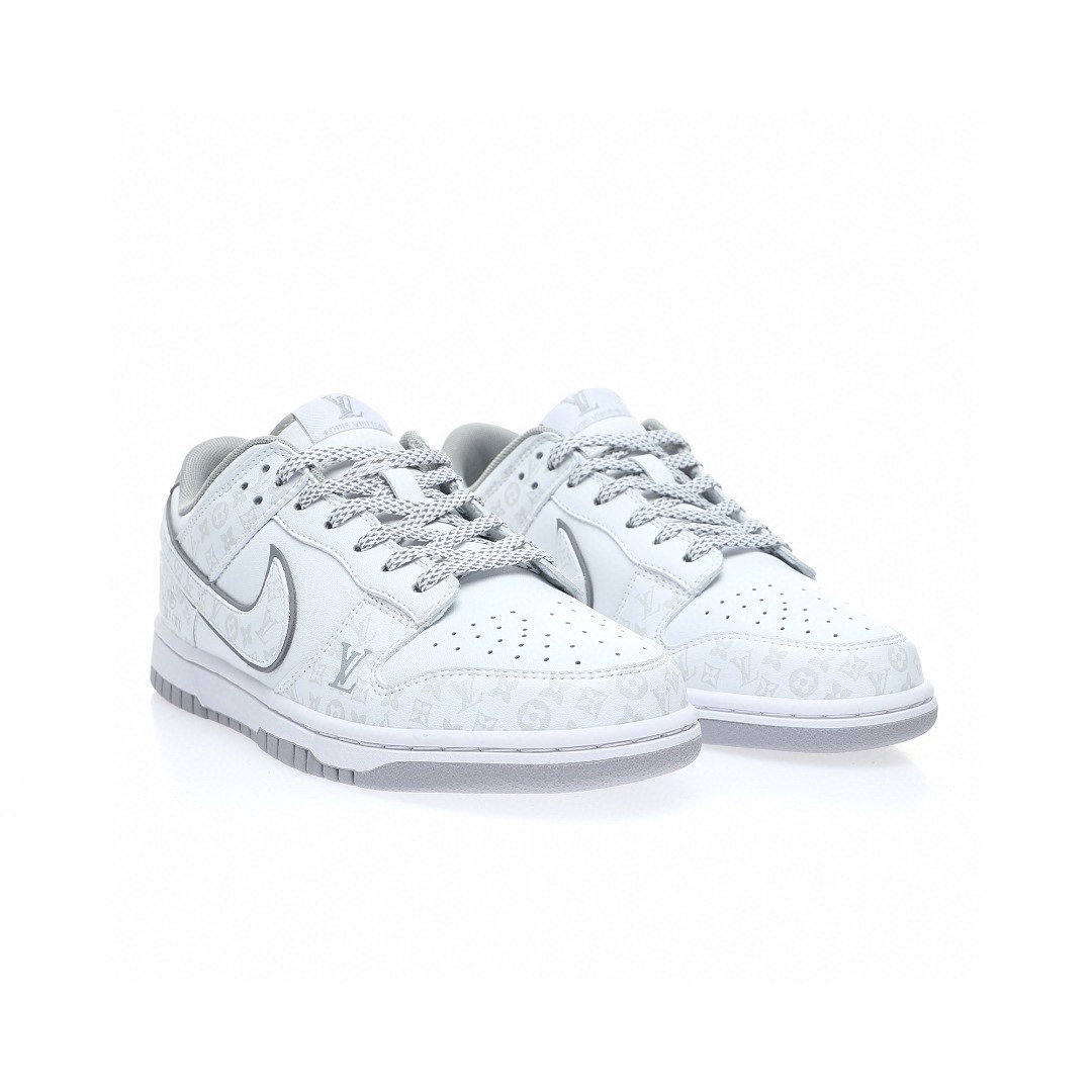 Dunk Low “皮革白灰LV老花”