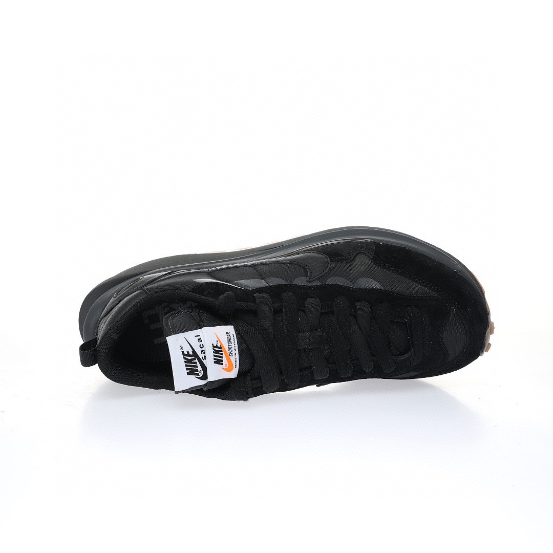 Sacai x Nike VaporWaffle 3.0"Black Gum"系列改良馬拉松變形解構前衛設計五層底休閒運動慢跑鞋「厚布黑生膠大重疊雙鈎子」