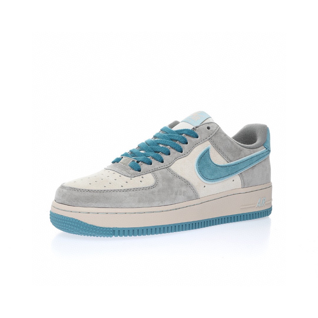Nike Air Force 1 “麂皮深灰湖水藍”