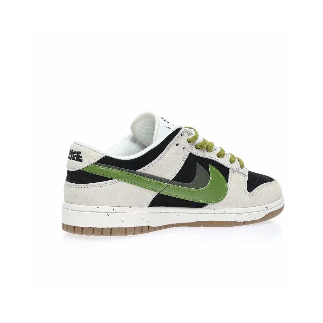 Dunk Low “淺灰黑橄欖綠三槓刺繡雙鉤”