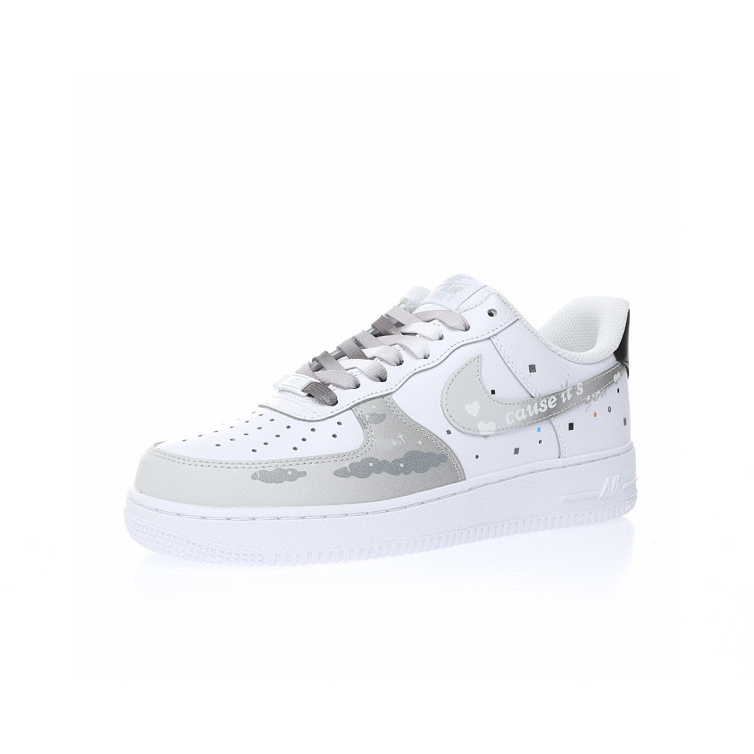 Nike Air Force 1 “白灰雲朵塗鴉”