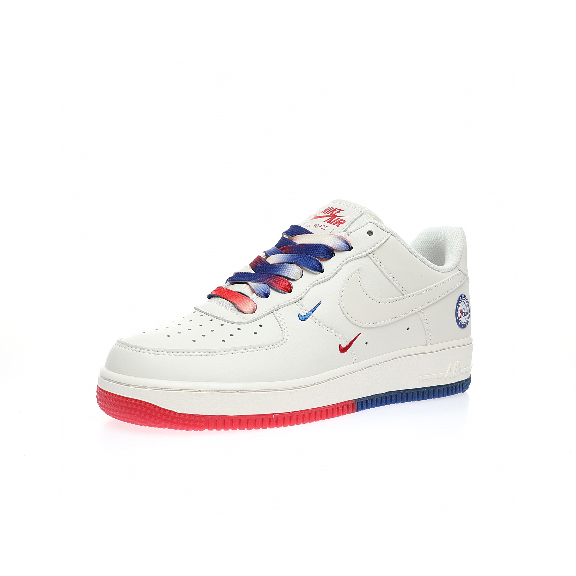 Nike Air Force 1 「76人米白深藍紅迷你雙鈎子」