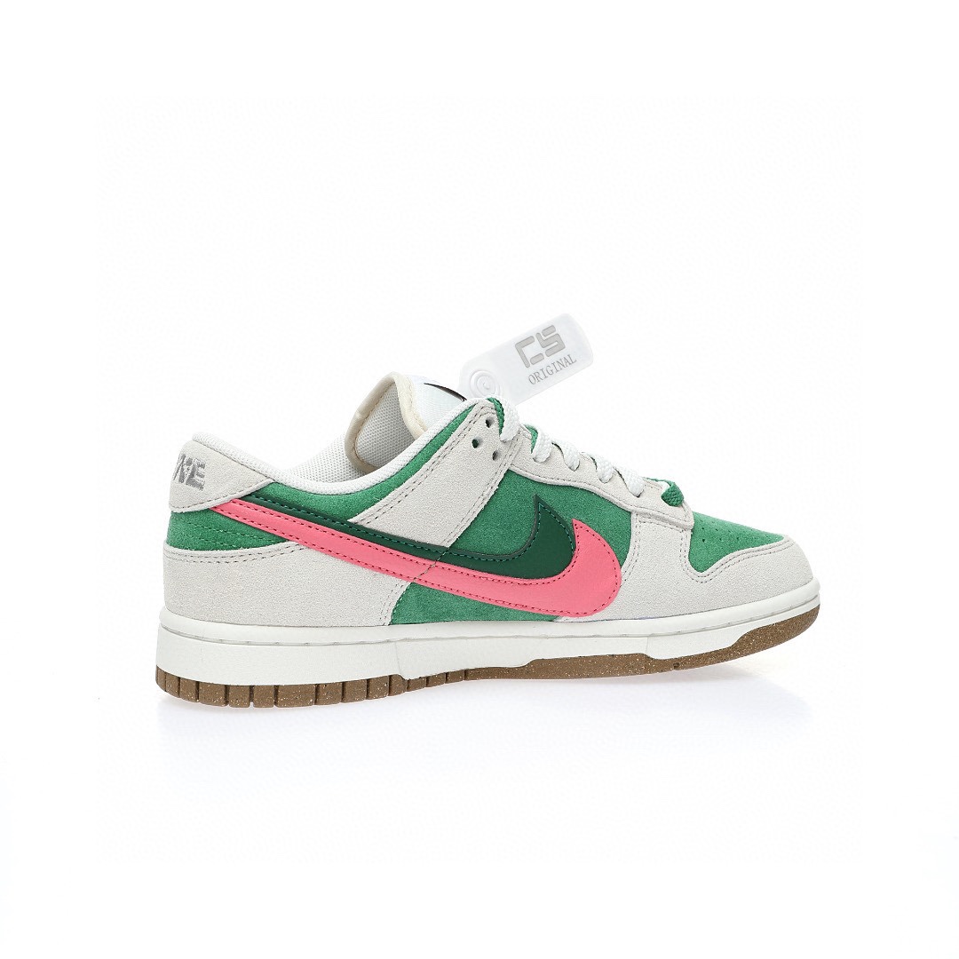 Dunk Low 翻毛淺灰綠粉雙鈎仙人掌