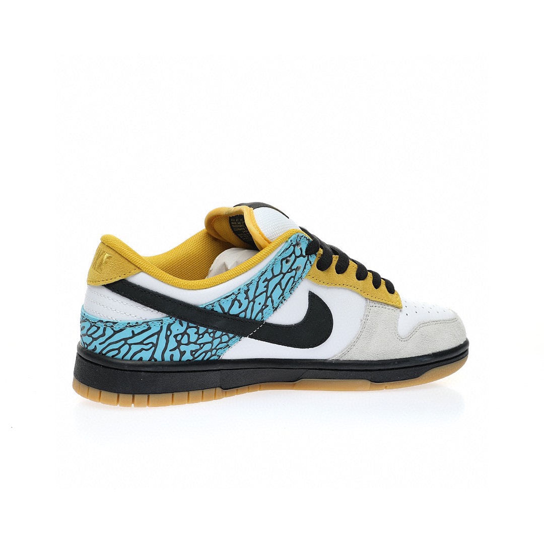 Dunk Low “白淺灰黑藍大象爆裂紋”