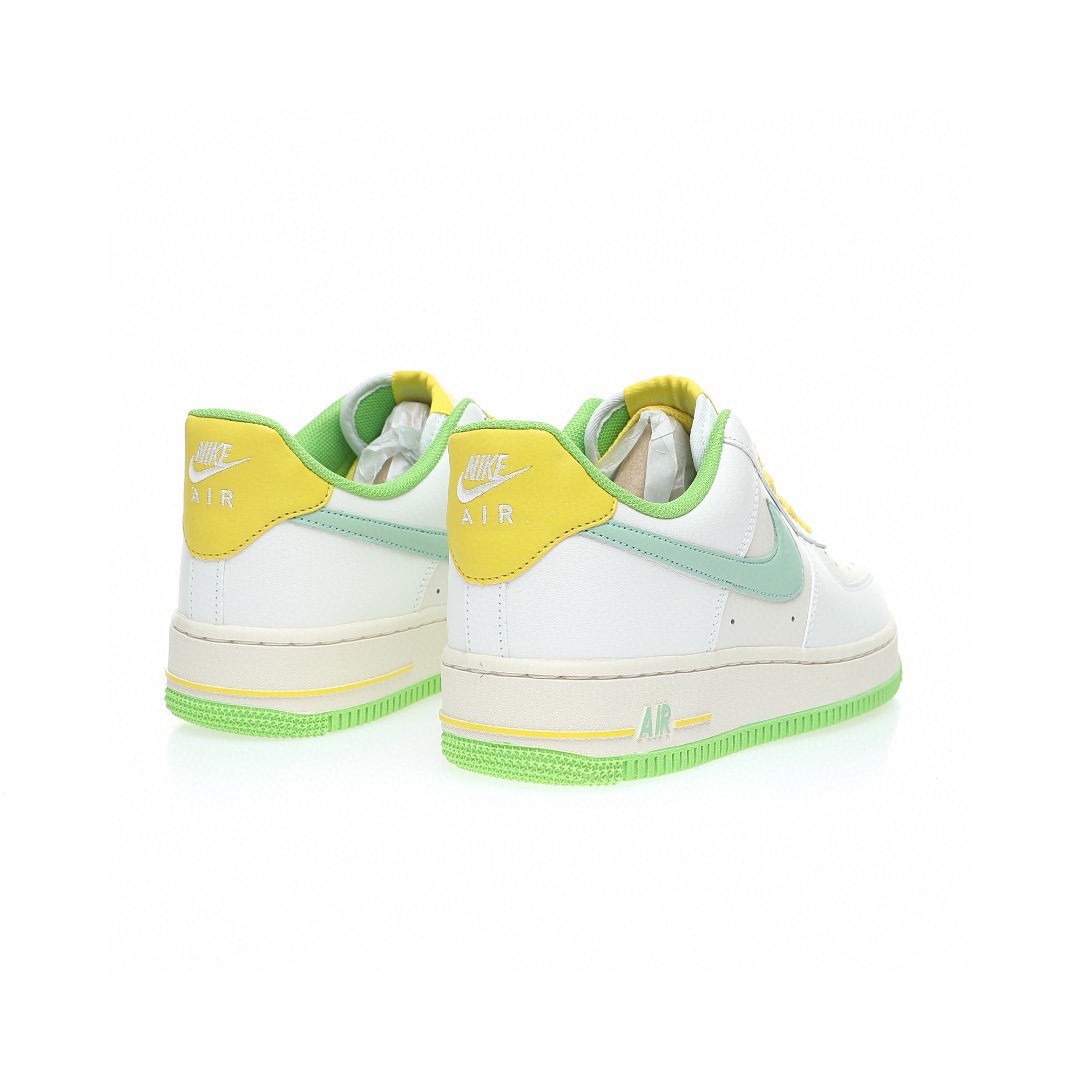 Nike Air Force 1 “皮革米白青綠黃”
