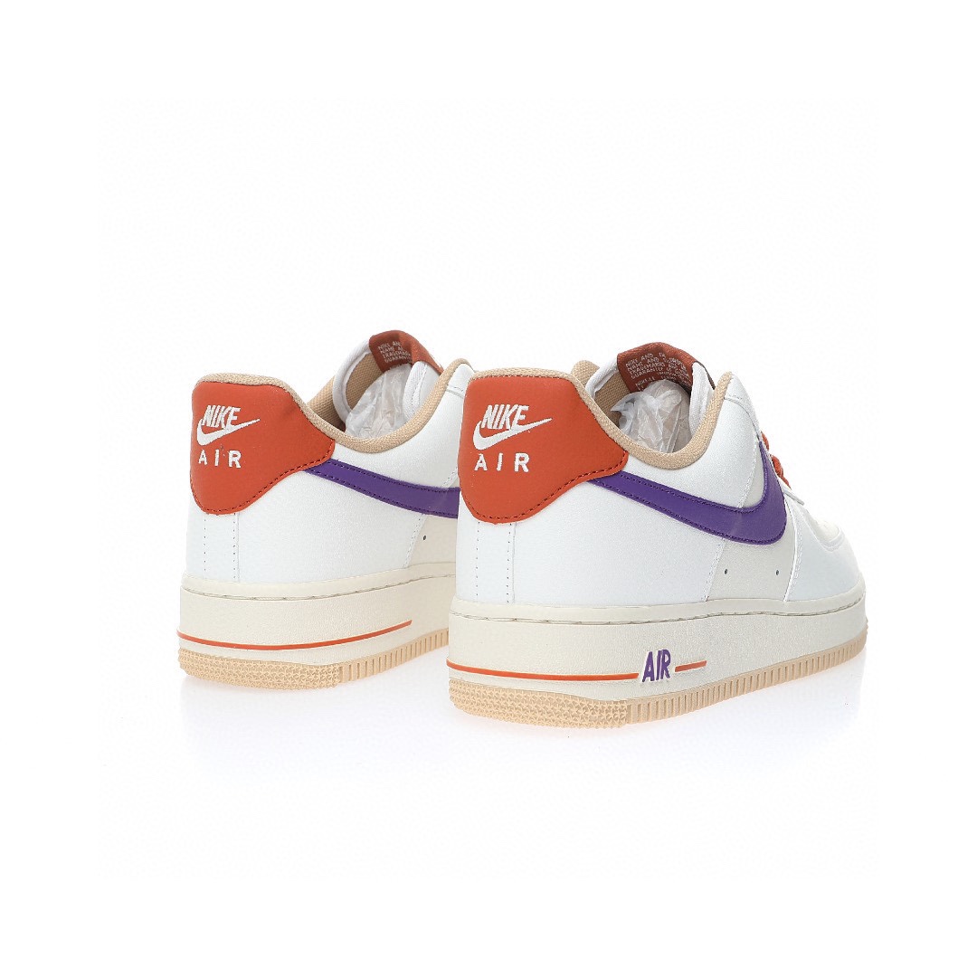 Nike Air Force 1 “皮革白米舊橘紫”