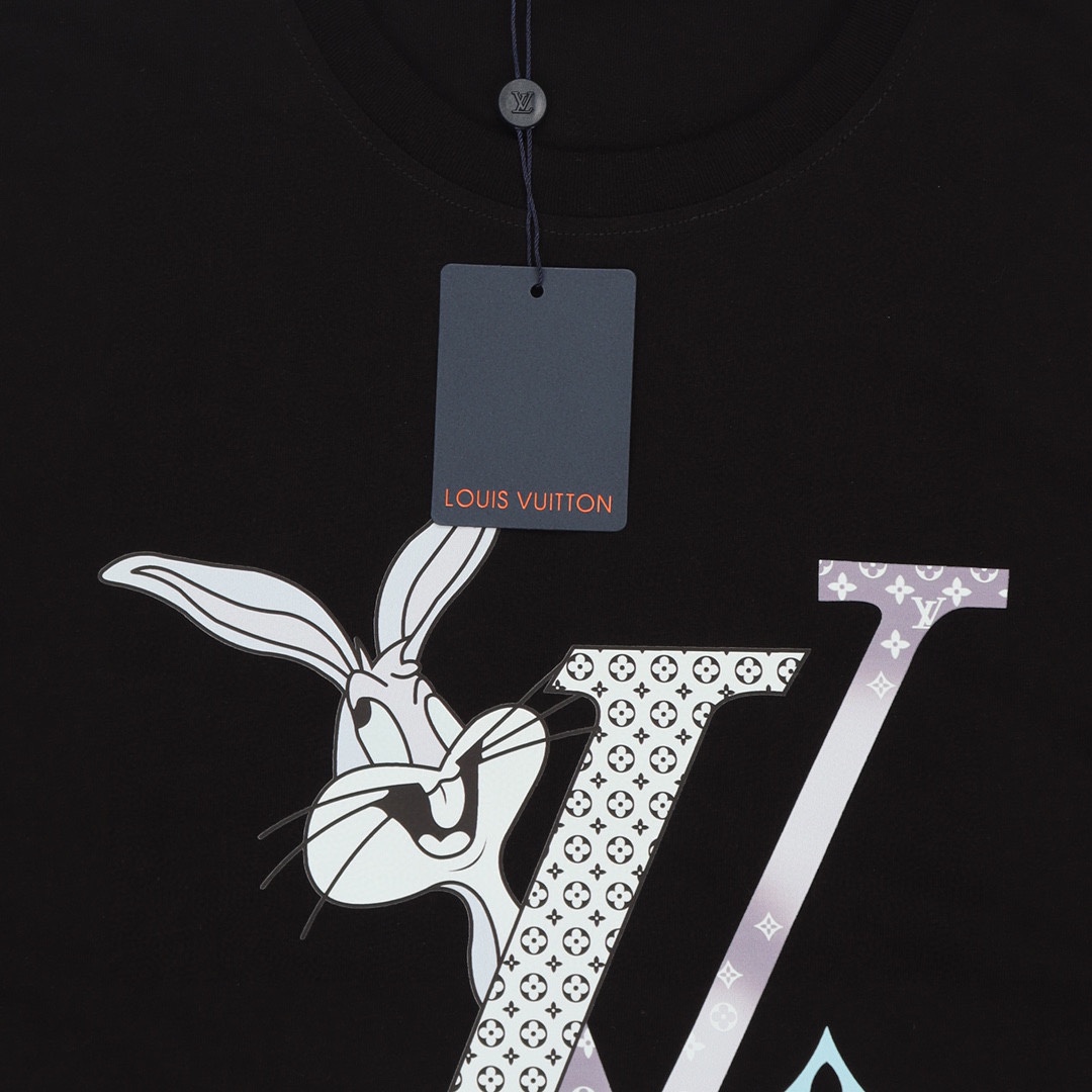 Louis Vuitton / LV路易威登卡通兔八哥印花字母T恤短袖