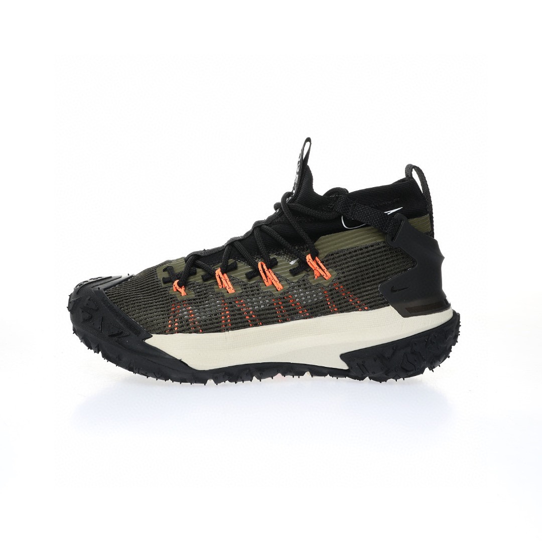 NIKE ACG Mountain Fly GTX SE Mid"Black/Olive Green"ACG山脈2代系列中幫戶外登山越跑徒步休閒運動鞋「網布黑橄欖綠橙」