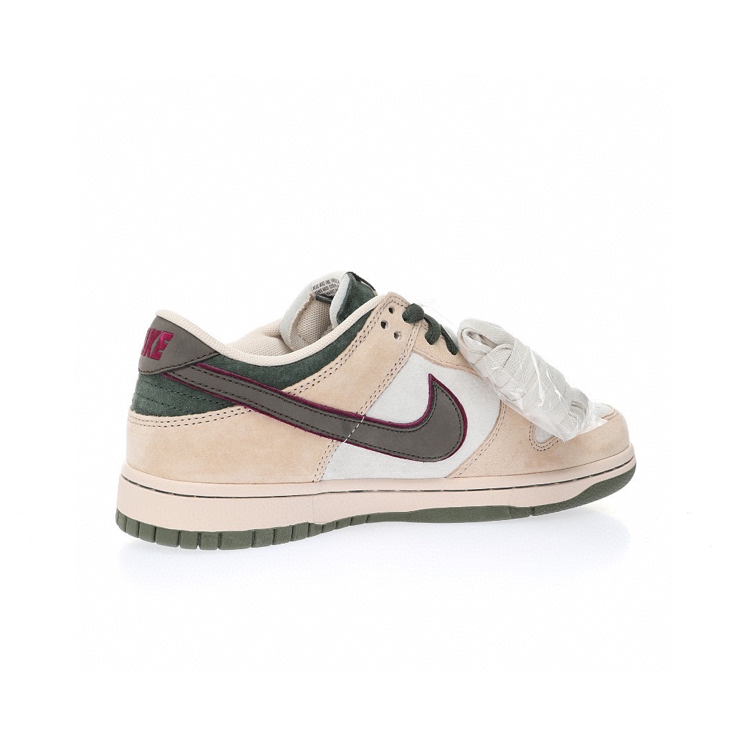 Dunk Low “淺灰黑橄欖綠三槓刺繡雙鉤”