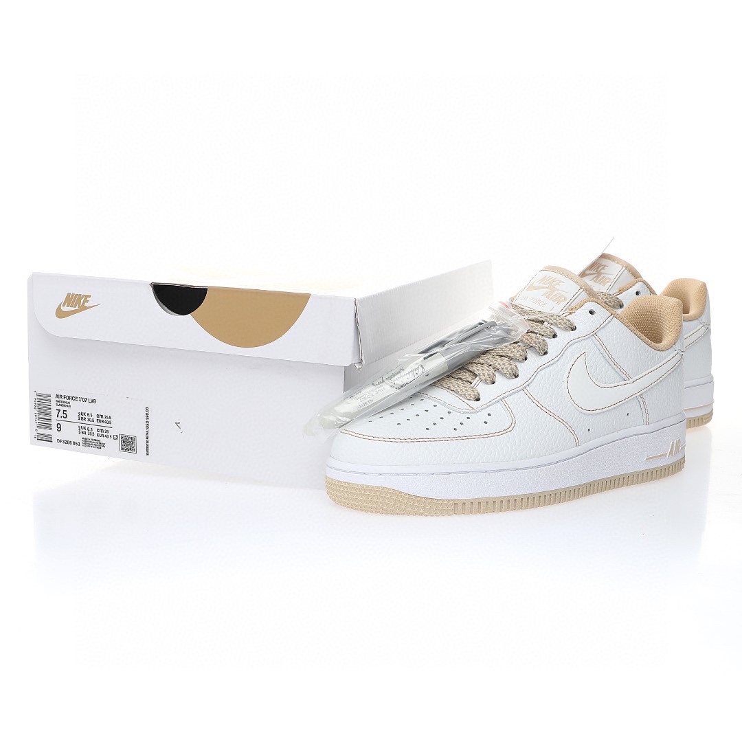 Nike Air Force 1 “白淺棕簽名塗鴉”