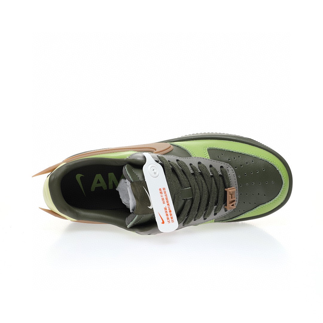 Nike Air Force 1 “聯名牛油果綠軍綠棕大鉤”