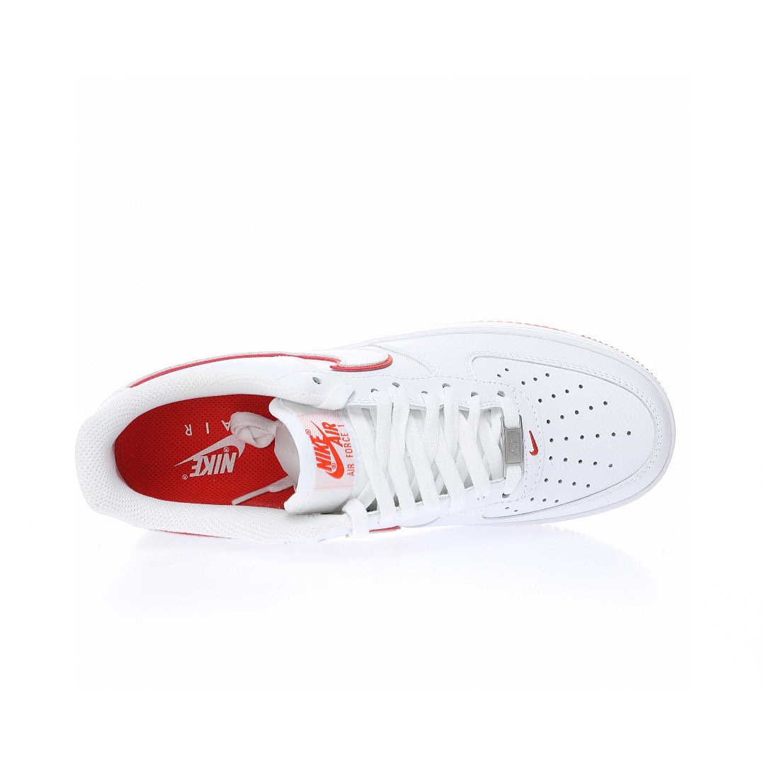 Nike Air Force 1 “皮革白紅疊鉤”