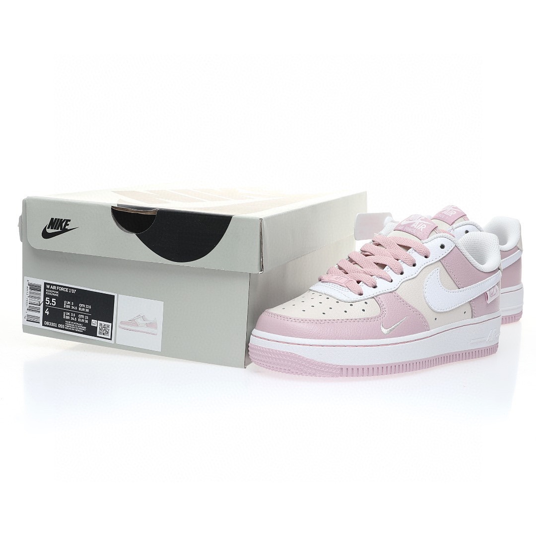 Nike Air Force 1 “皮革淺粉米白小鉤”