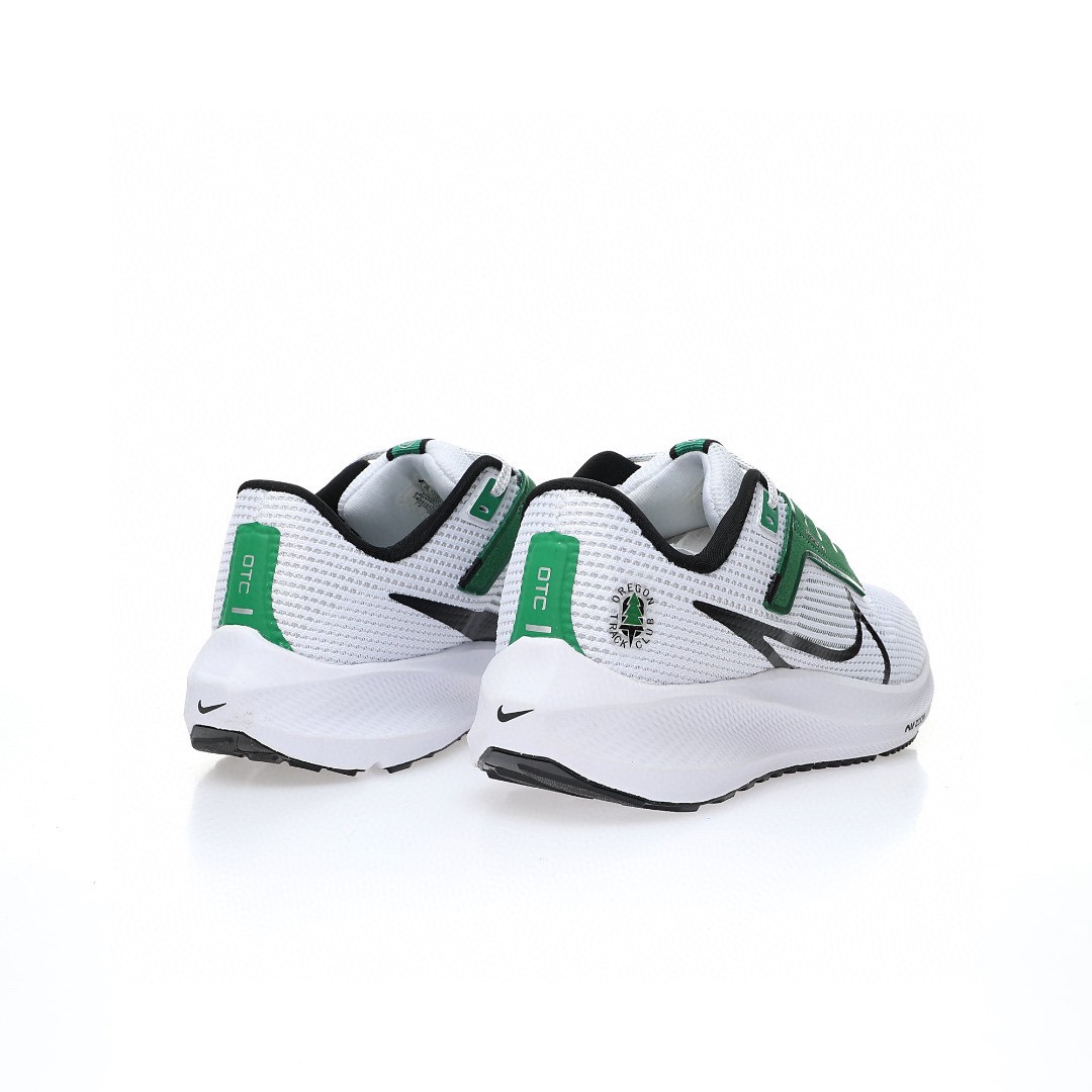 Nike Air Zoom Pegasus 40 Wide"Oregon Track Club"40代超級飛馬渦輪增壓馬拉松休閒運動慢跑鞋「網織白綠黑鈎子」