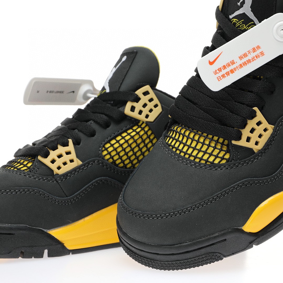 Nike Air Jordan 4 Retro OG"Thunder OG黑黃雷公雷神