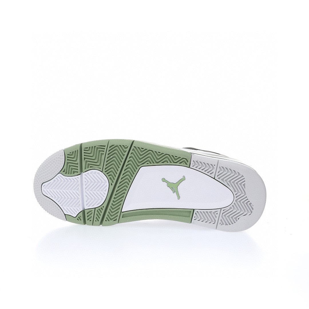 Nike Wmns Air Jordan 4 Retro"Oil Green/Seafoam 白黑綠鼠尾草