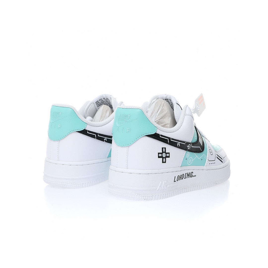 Nike Air Force 1 “皮革白黑薄荷遊戲印花”