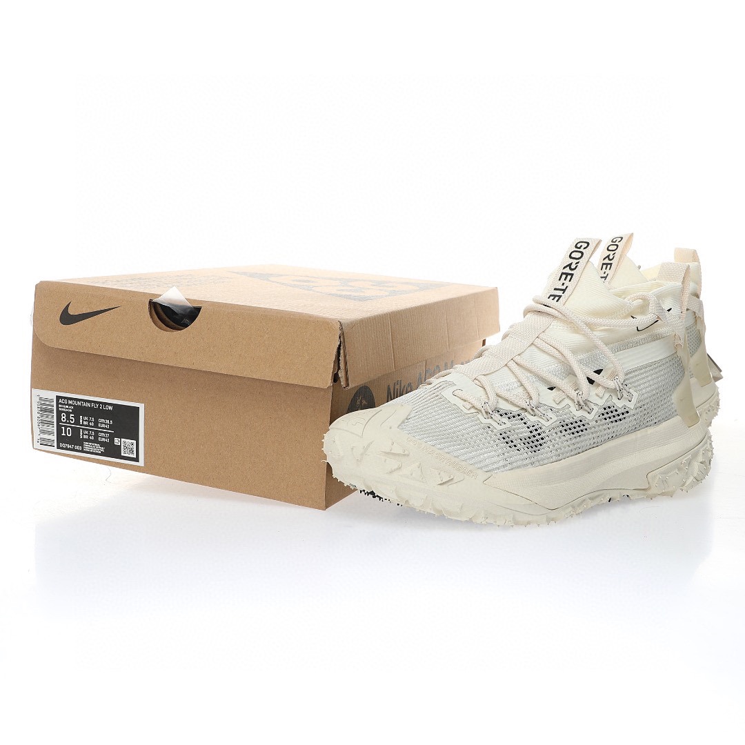 NIKE ACG Mountain Fly GTX SE Mid"Milky White/Black"ACG山脈2代系列中幫戶外登山越跑徒步休閒運動鞋「網布奶白黑」