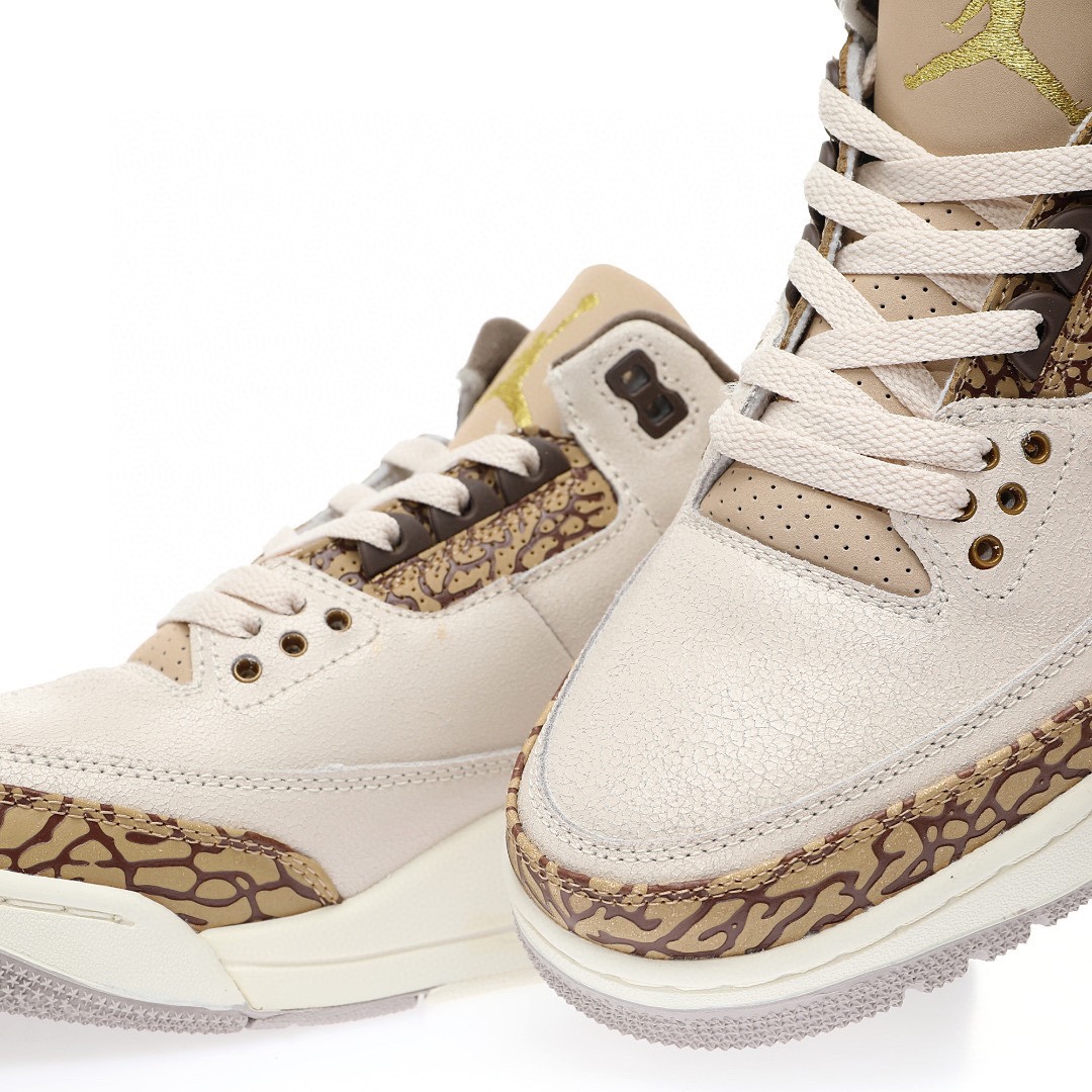 Air Jordan 3 摩卡棕米白爆裂紋