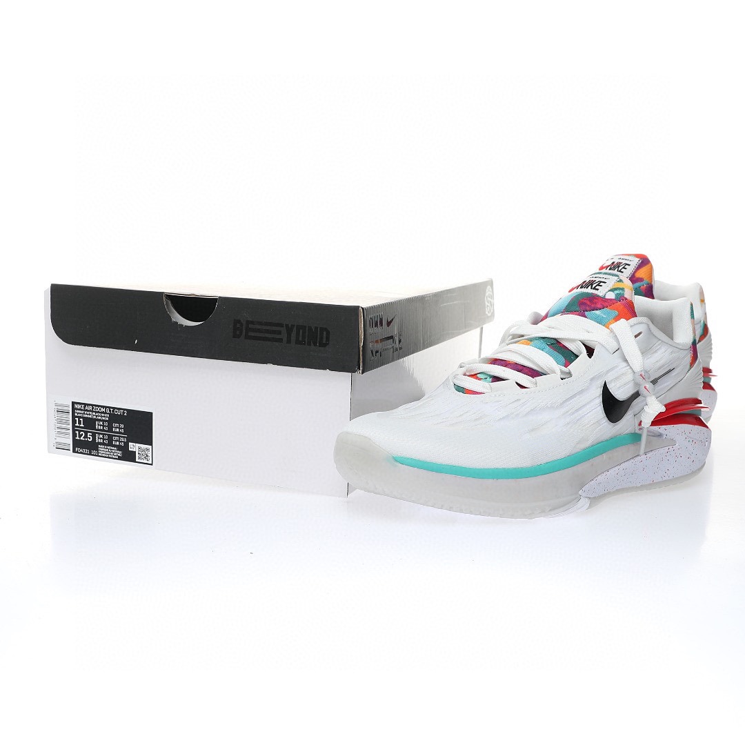 Nike Air Zoom GT Cut 2 EP"Leap High"超跑級2代低幫休閒運動籃球鞋「白綠紅兔年」