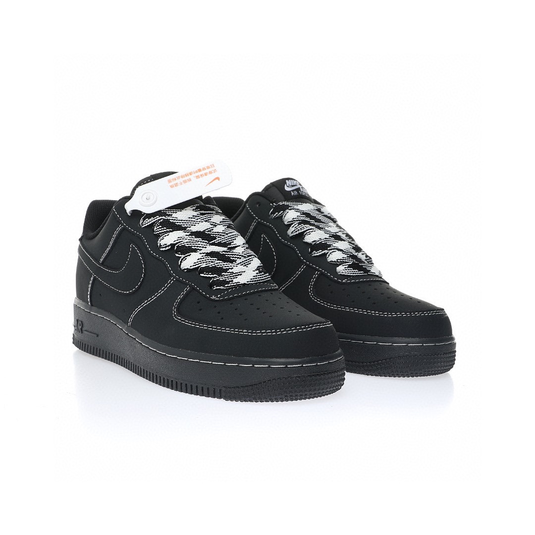 Nike Air Force 1 “黑武士白縫線倒鉤小倒鉤”