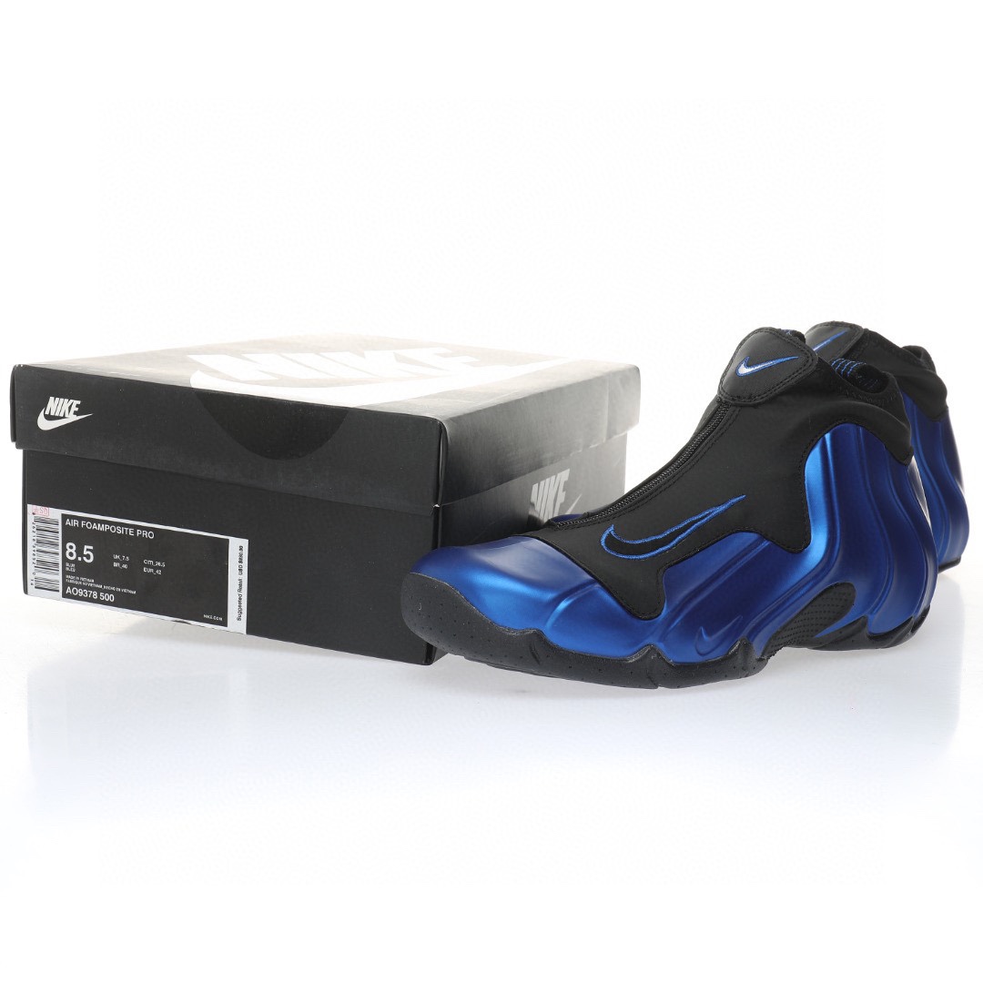 Nike Air Flightposite One"Royal"飛行風一代系列中幫休閒運動文化籃球鞋「黑藍風」