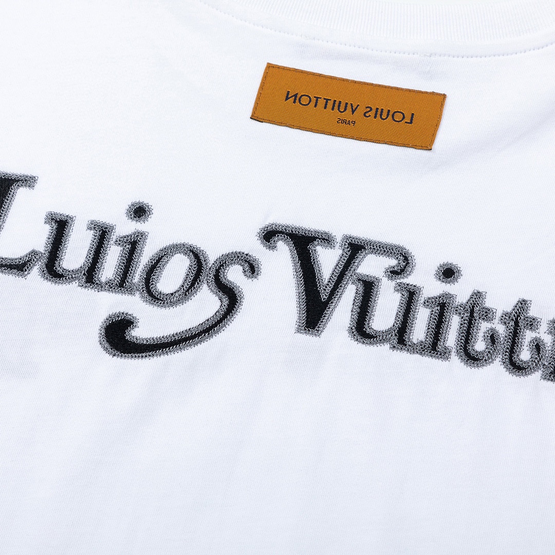 LouisVuitton路易威登LV 23SS logo字母刺繡短袖